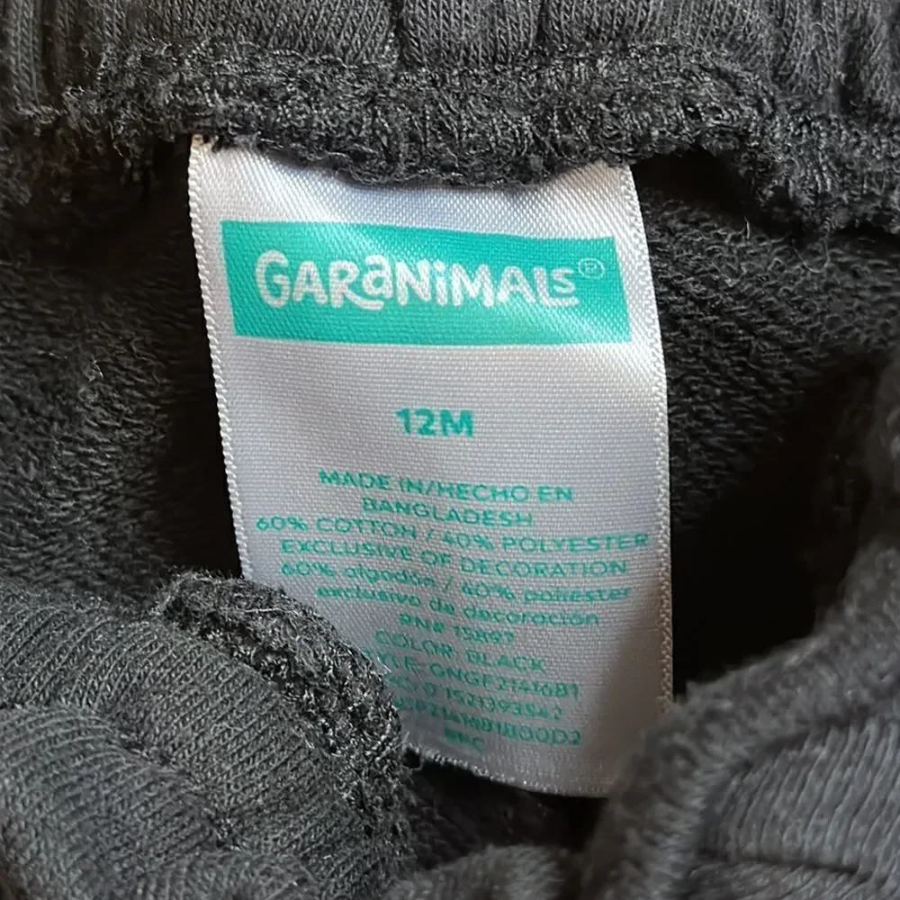 Black joggers size 12 months Black Sweatpants cotton neutral spring